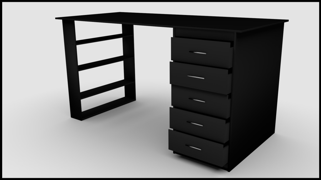 Malibu 5 Drawer Office Desk preview image 1